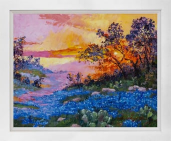 Limited Edition Hand embellished on canvas David Lloyd Glover