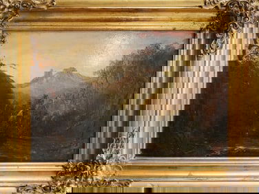 Original oil on board by William Sonntag (1822-1900)