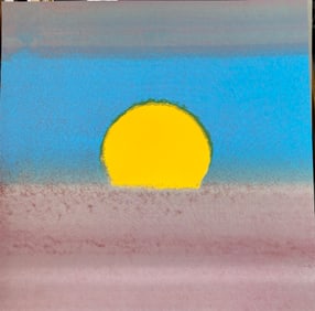 Andy Warhol  from 1972 Sunset Unique Edition Original Serigraph Silkscreen in colors.