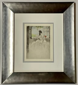 Louis Icart Hand colored etching from 1940