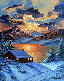 Limited Edition hand embellished on canvas David Lloyd Glover