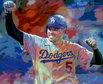 Freddy Freeman Original mixed media on canvas by David Lloyd Glover