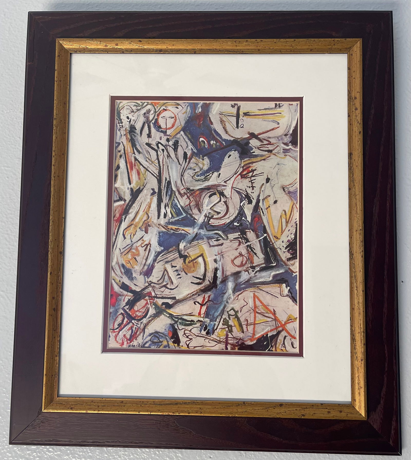 Jackson Pollock Color Plate Lithograph: Jackson Pollock color plate lithograph Approx 24x20 inches custom framed and includes certificate.