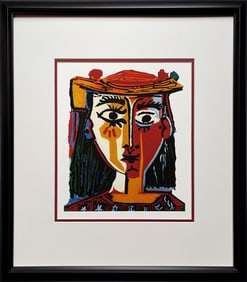 Pablo Picasso La Femme au Chapeau on paper Limited Edition  Collection Domaine Picasso