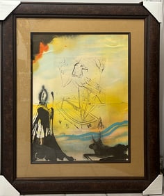 Salvador Dali Limited Edition Original Intaglio Lithograph. Hand signed and numbered. Moses