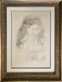 Salvador Dali  Portrait of Fontaine Hand signed and numbered Limited Edition Original Intaglio