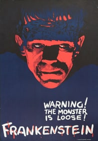 Frankenstein Original Lithograph circa 1970.