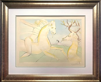 Salvador Dali  Limited Edition Fables of Fontaine Original Lithograph Hand signed and number (Le