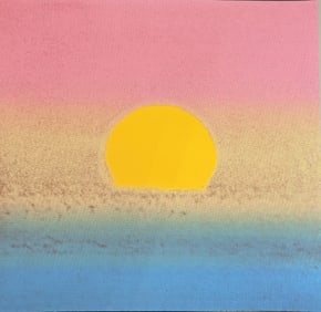 Andy Warhol  from 1972 Sunset Unique Edition Original Serigraph Silkscreen in colors.
