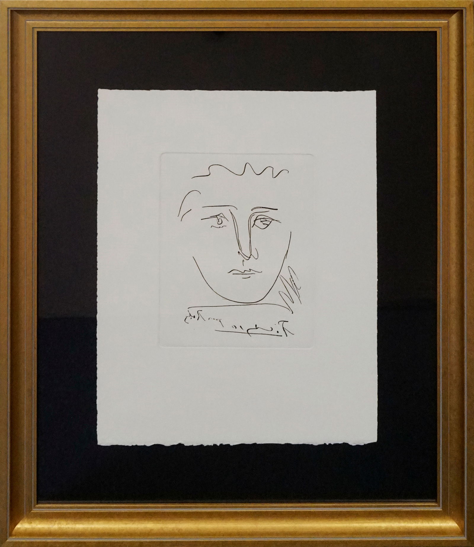 Pablo Picasso Etching embossed Pour Roby (1 of 1)