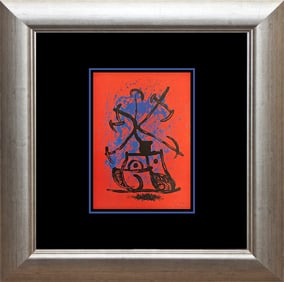 Joan Miro Lithograph after Miro 1972 Paris.