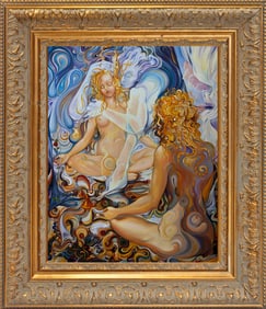 Mixed media original  on canvas by Arina Meditation