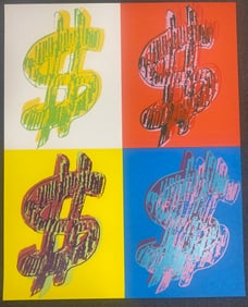 Andy Warhol Screen print Quadrant $ from 1982 Serigraph