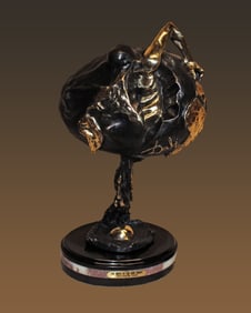 Salvador Dali Birth of a Human Patinated Bronze Sculpture after Dali