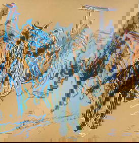 Andy Warhol Indian War Party 1986 Silkscreen 36 x 36 inches Serigraph (1 of 1)