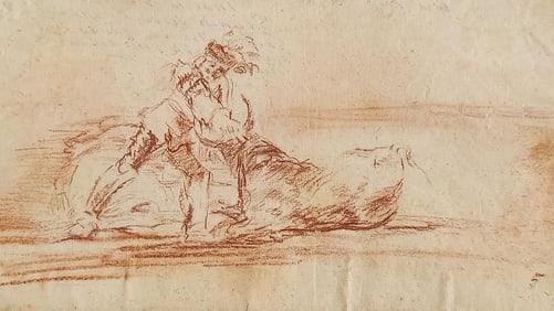 Goya SANGUINE N.5 ORIGINAL FRANCISCO DE GOYA BULLFIGHTING CERTIFIED