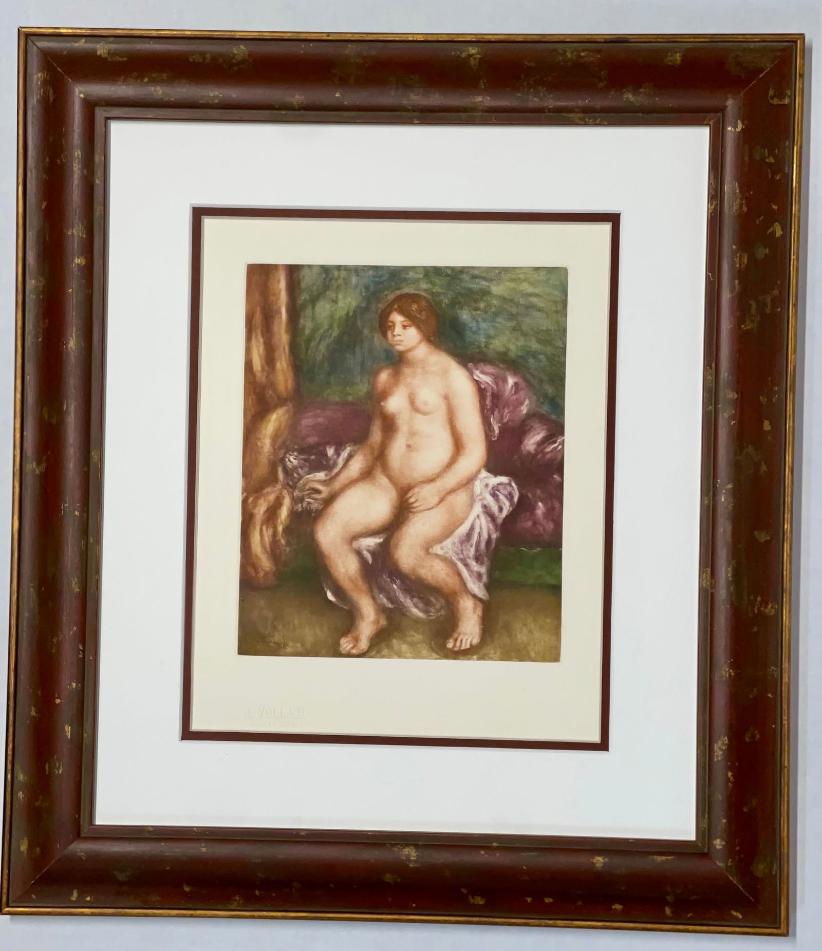 Pierre Renoir hand colored etching