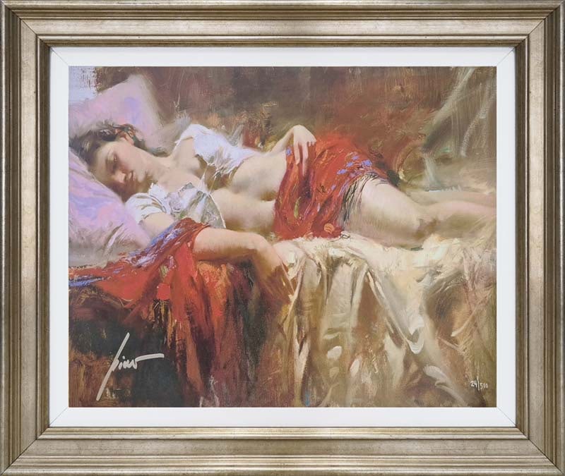 Pino Limited Edition on canvas Hand signed and numbered.: Pino Limited Edition on canvas Hand signed and numbered. Approx 24x18 inches image size. Custom framed. Includes Certificate of Authenticity.