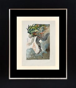 Salvador Dali 1964 Original Wood Block Divine Comedy