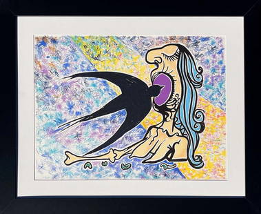 Salvador Dali Original Lithograph Limited Edition Civilization Defeated. Le Jungle Humane Suite: Salvador Dali Civilization Defeated 1976. Original Lithograph from Le Jungle Humaine Suite Limited Edition Hand signed and numbered . Custom framed and includes documentation Approx 30x26 inches