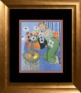 Henri Matisse 1948 Lithograph: Henri Matisse Lithograph from 1948. The signature is in the plate. Approx 24x20 inches. Professionally framed. Includes a certificate.