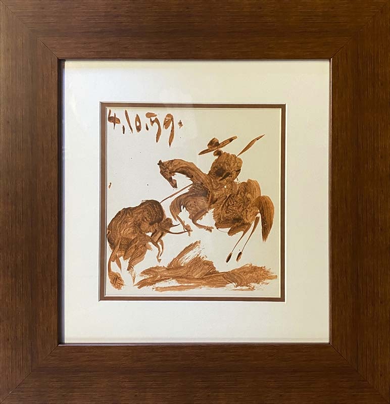 Pablo Picasso Original  Lithograph from 1961 Dated 1959 by the artist. Paris. Custom framed  Toros y (1 of 1)