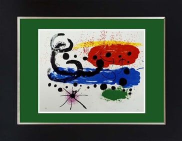 Joan Miro color plate Lithograph 1959