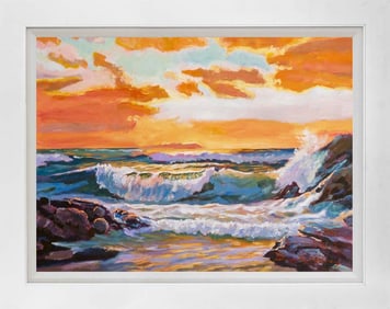 Laguna Shores Limited Edition Hand embellished on canvas David Lloyd Glover
