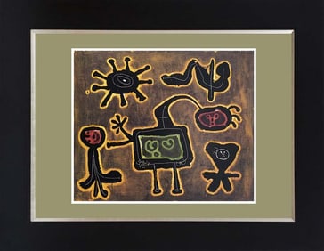Joan Miro color plate lithograph 1959