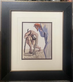 Salvador Dali La Divine Comedie Limited Edition Ceramic Tile in 15 colors 1951 Signed