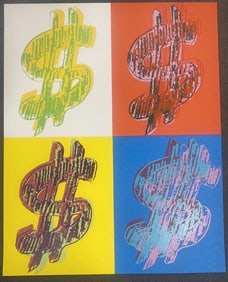Andy Warhol Screen print Quadrant $ from 1982 Serigraph