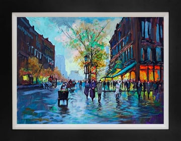 On canvas hand embellished by Michael Schofield Paris