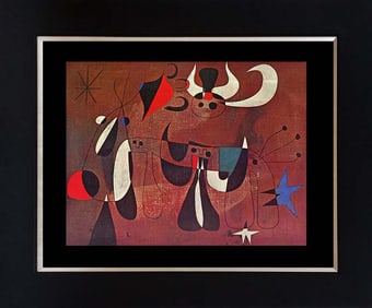 Joan Miro color plate lithograph from 1968