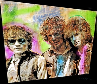 CREAM Original Mixed Media on canvas David Lloyd Glover