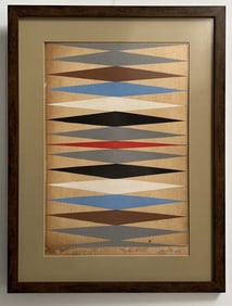 Ivan Serpa ESTUDO GEOMÉTRICO 1954 Gouache on board Signed and dated on lower right and on verso