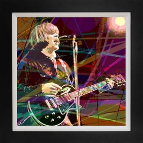 John Fogerty Hand embellished on canvas David Lloyd Glover