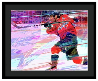 Alexander Ovechkin Original mixed media on canvas by David Lloyd Glover