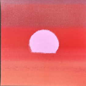 Andy Warhol from 1972 Sunset Unique Edition Original Serigraph Silkscreen in colors.