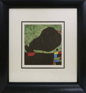 Joan Miro Color Plate Lithograph after Miro 1979: Color Plate Lithograph after Joan Miro Printed in 1968 by Mourlot Press. Custom framed Includes certificate of authenticity. Approx 24x20 inches.