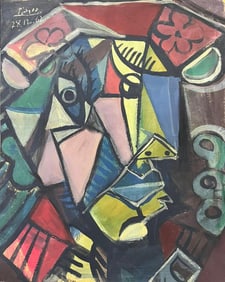 Pablo Picasso original on paper signed and dated.