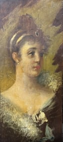 Juan Luna Novicio (1857-1899) Portrait of a Lady Oil on wood