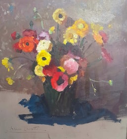 Oil on canvas signed by Bruno Croatto Work by Trieste painter Bruno Croatto ( 1875 –1948 ) which