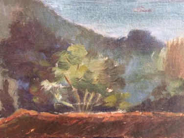 Old Brazilian Oil Painting Jose Pancetti, Bahia