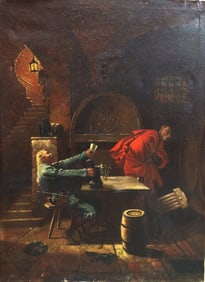 Edward Von Grutzner Original Oil on canvas 100x74 cm