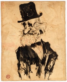 Toulouse Lautrec original ink on paper