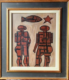 Manuel Pailos CONSTRUCTIVE, CONSTRUCTIVISM PAINTING TTG. TORRES GARCIA WORKSHOP. ATT. MANUEL PAILOS