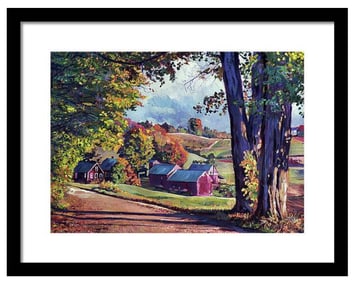 Down on the Farm Original. Mixed Media on canvas by David Lloyd Glover