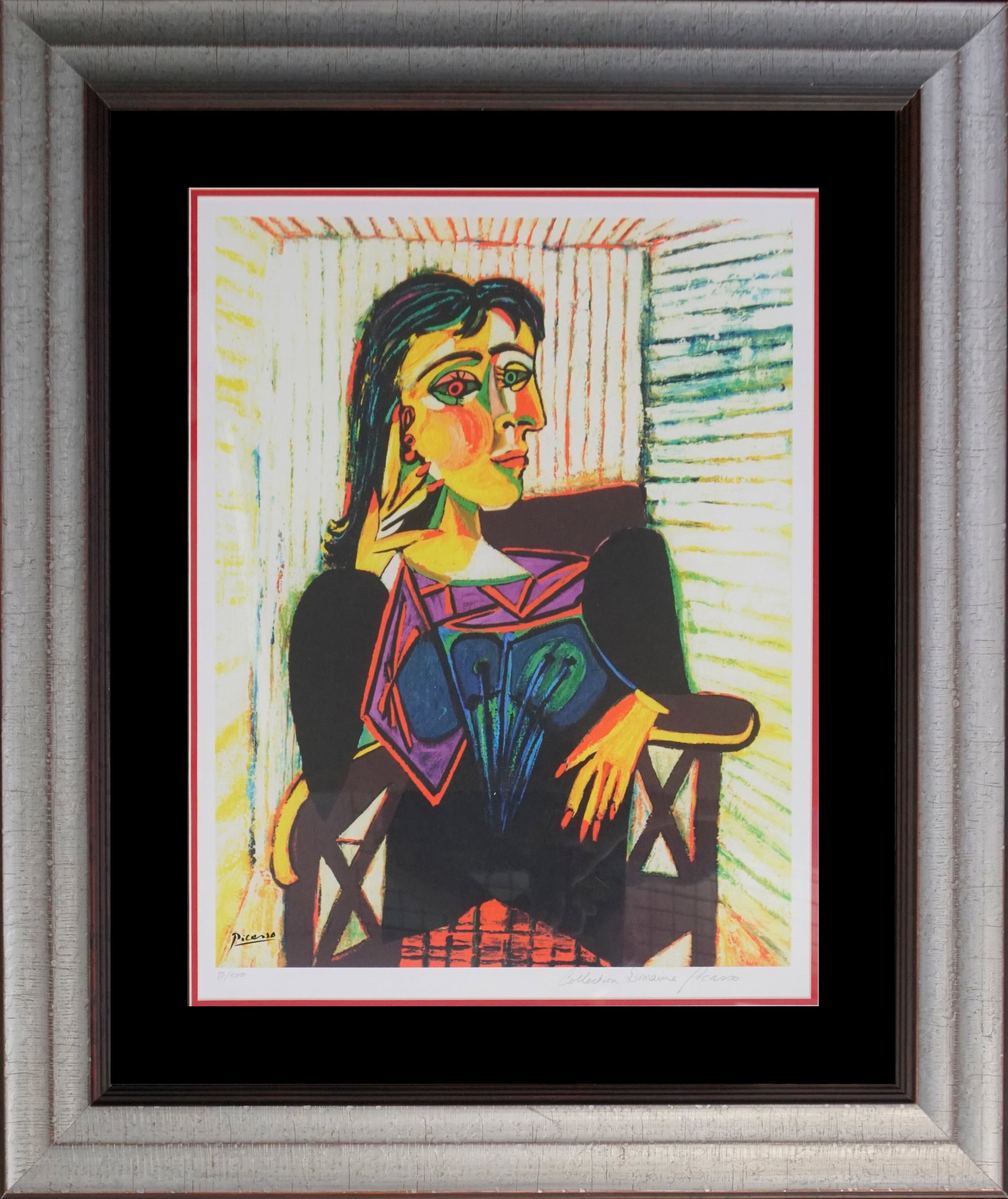 Pablo Picasso Dora Maar Collection Domaine Limited Edition: Dora Maar by Pablo Picasso Limited edition Lithograph Custom framed. Estate signed. From the Collection Domaine Picasso. Includes Certificate of Authenticity. Approx. 26x30 inches.