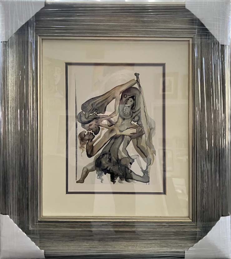Salvador Dali original Wood Block from 1964: Original Wood block from 1964 Salvador Dali. This is Approx 22 x 20 inches. Custom Framed. Includes Certificate of Authenticity.