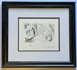 Pablo Picasso original lithograph with museum stamp